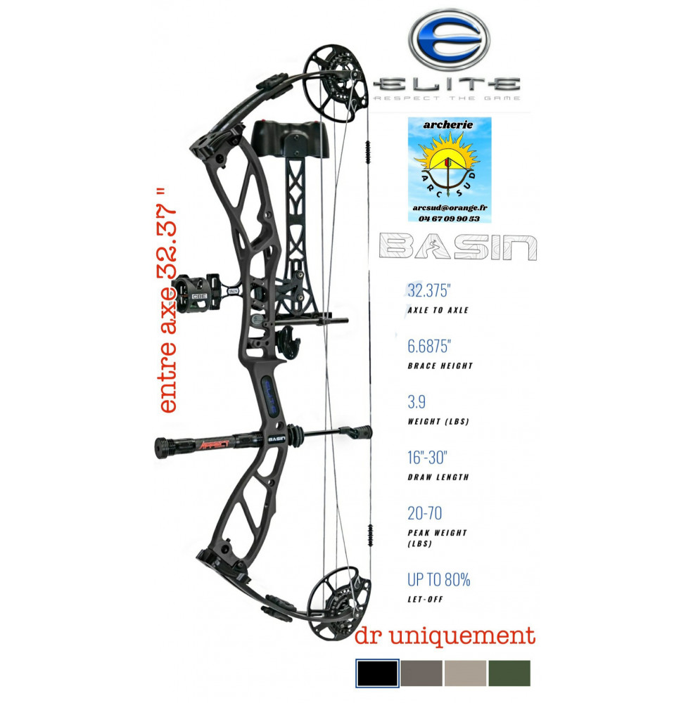 Élite arc à poulie package basin 2022 ref 119288