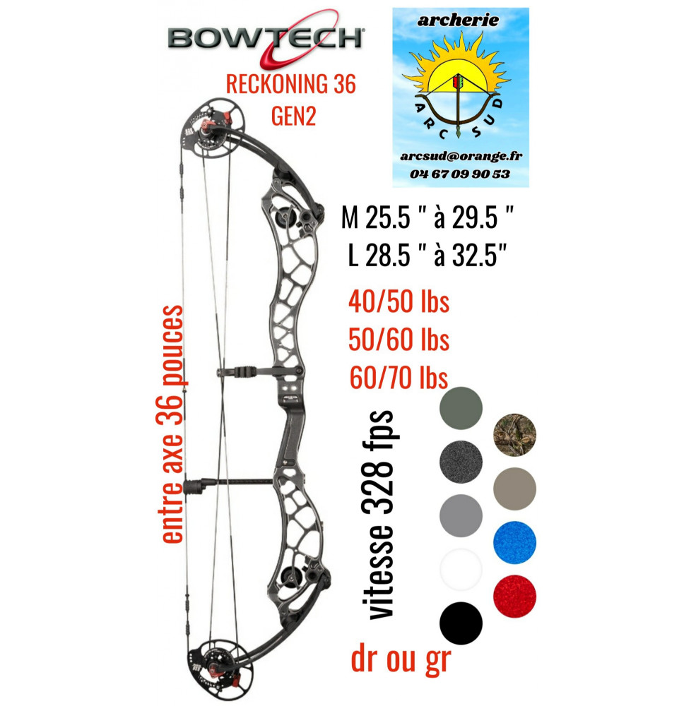 Bowtech arc à poulie reckoning 36 gen 2 (2023) ref  A063941