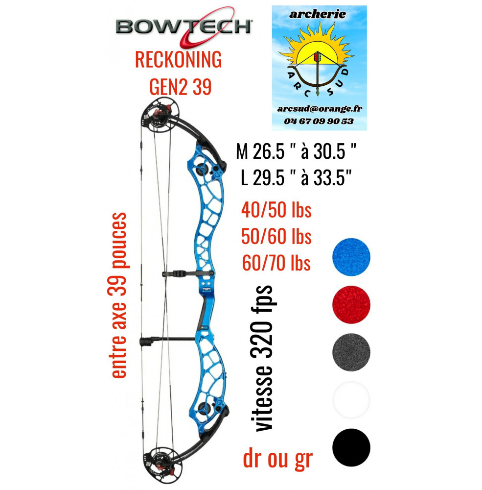 Bowtech arc à poulie reckoning 39 gen 2 (2023) ref  A063843