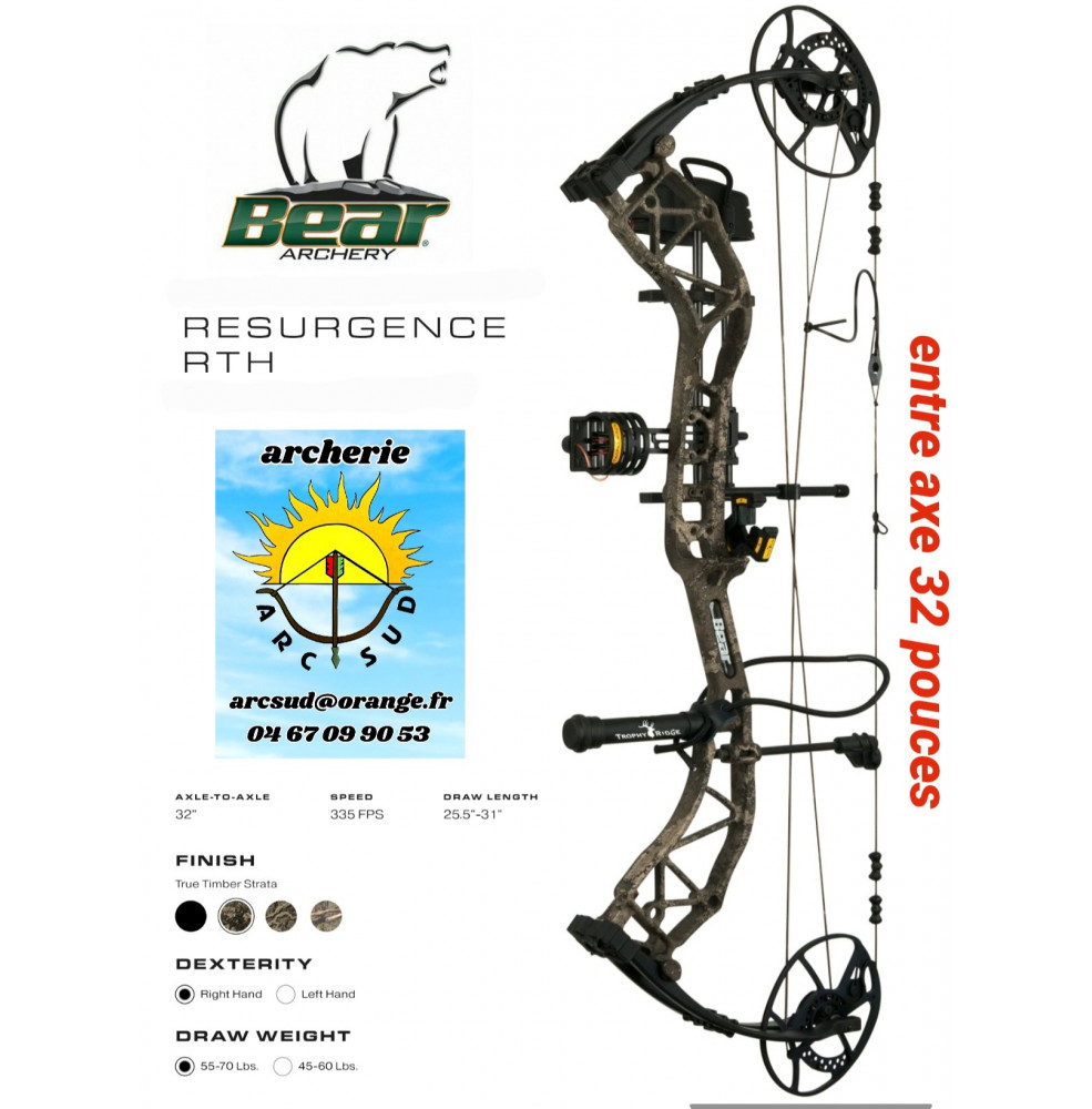 Bear arc à poulie package résurgence rth  2023  ref 55N130