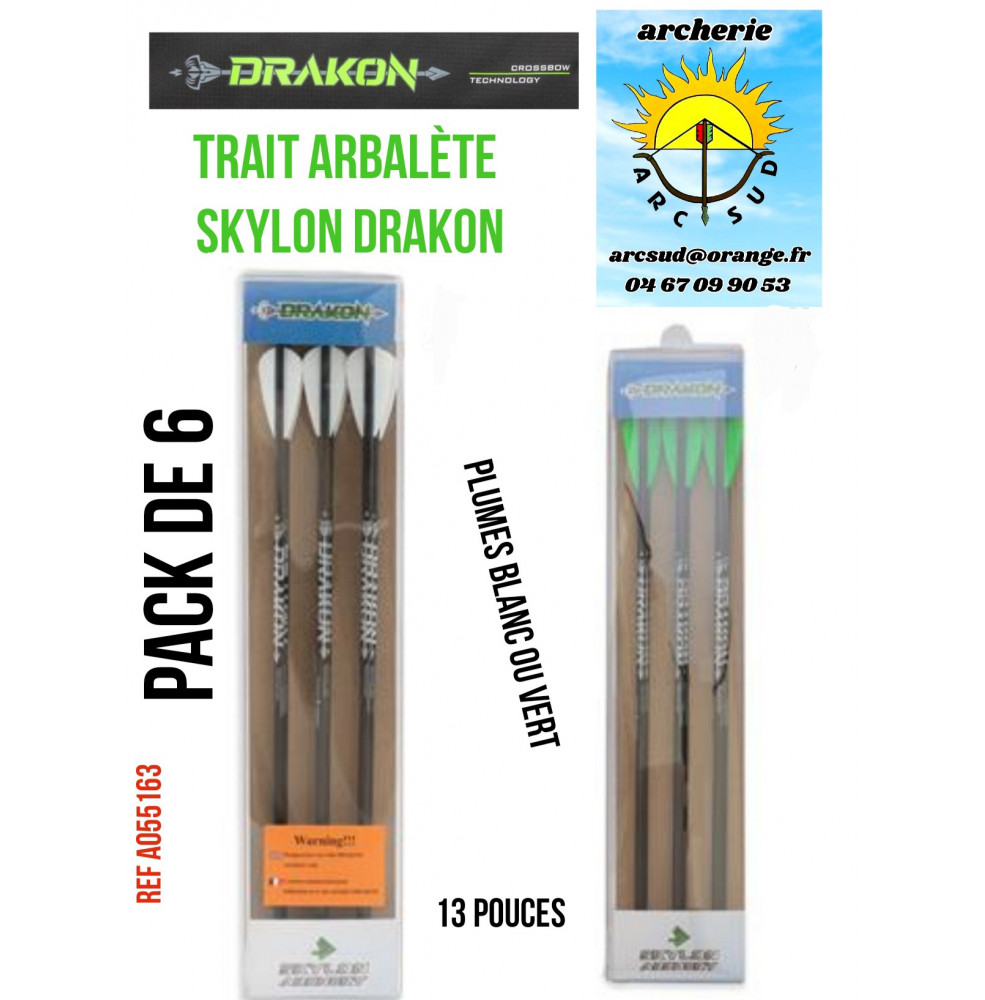 Drakon skylon trait d'arbalète drakon (pack de 6)