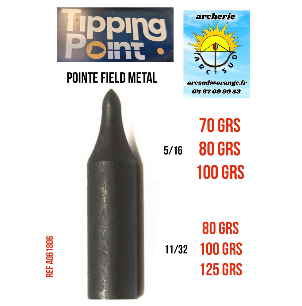 Tipping point pointe field métal (par 12)