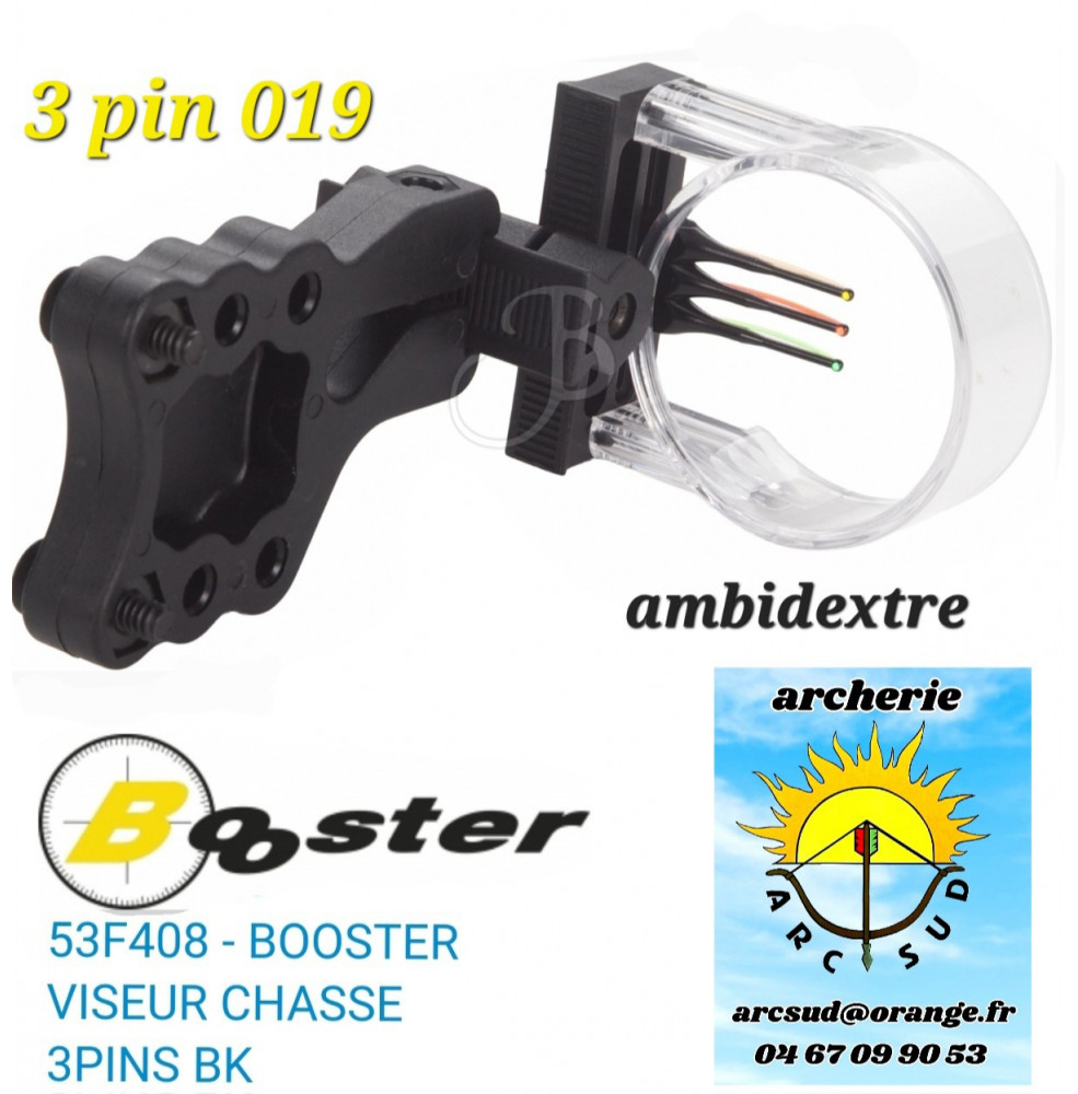 Booster viseur de chasse 3 pin noir ref 53f408