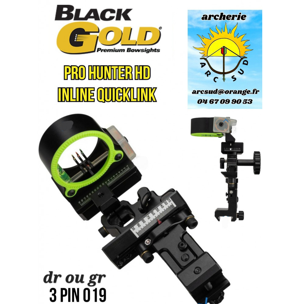 Black gold viseur de chasse pro hunter HD inline quicklink