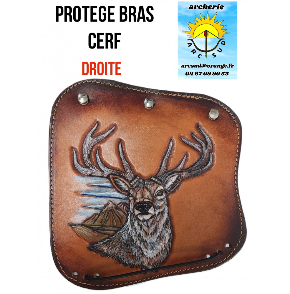 Protége bras cuir tête de cerf