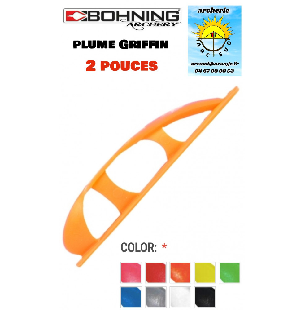 Bohning plumes griffin 2 pouces (pack de 40) ref A066824