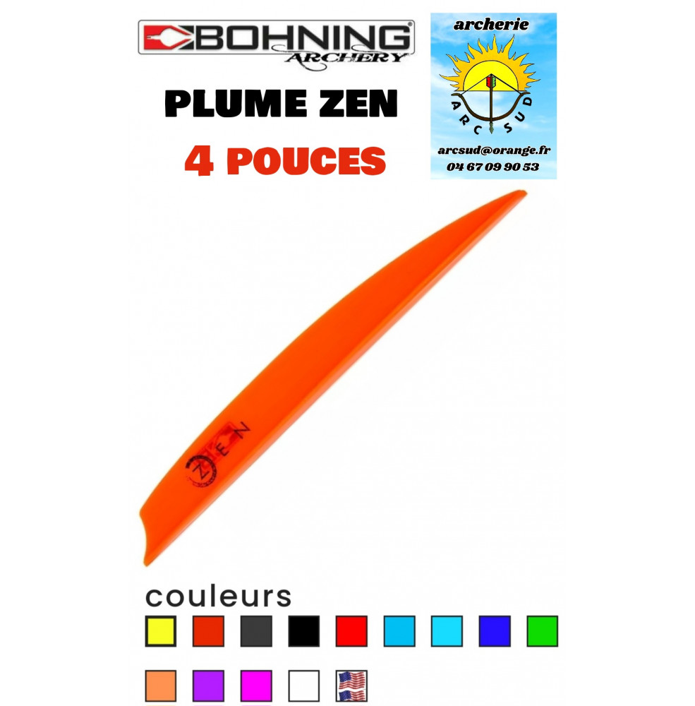 Bohning plumes plastique zen (par 100) ref  A039984