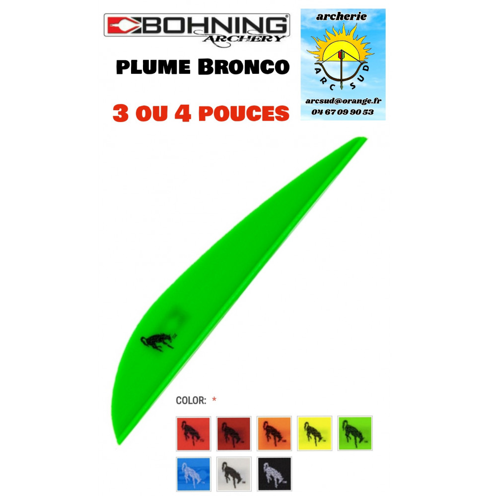 Bohning plumes plastique bronco (par 100) ref A048505