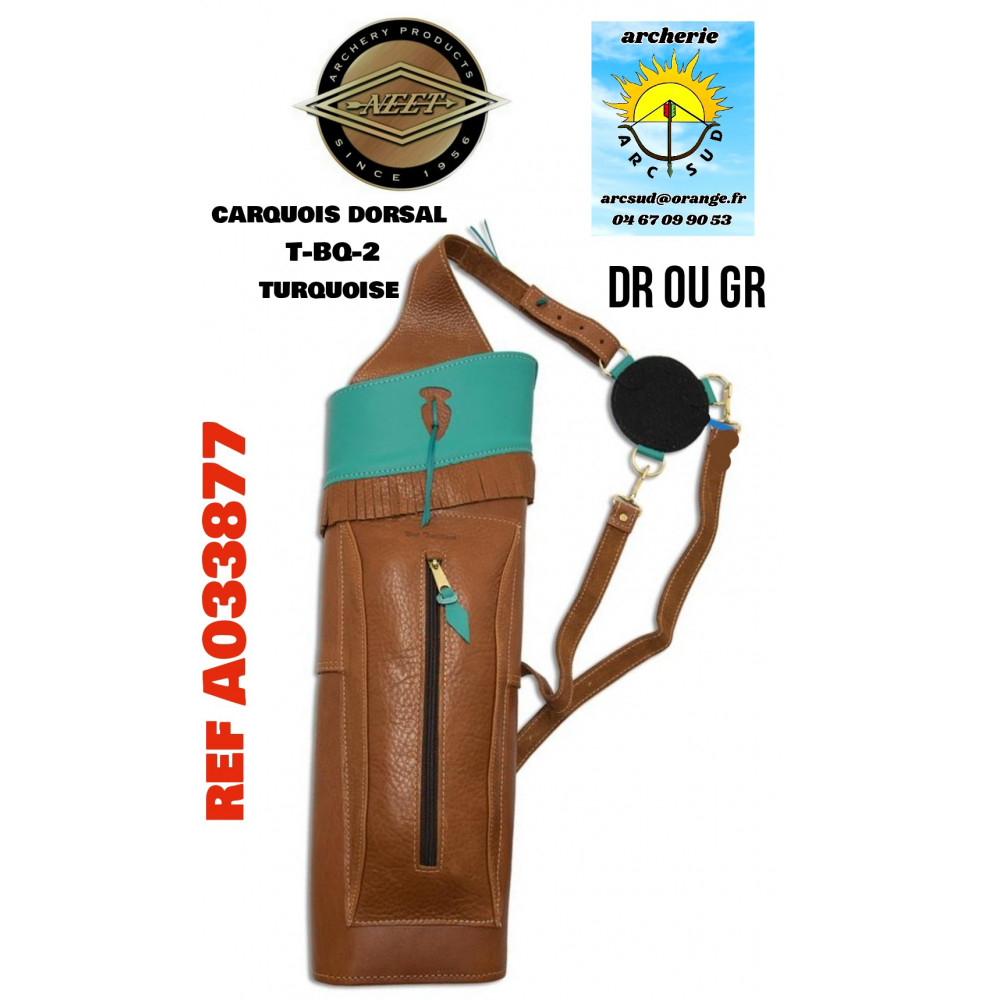 Nett carquois dorsal t bq 2 turquoise ref a033877