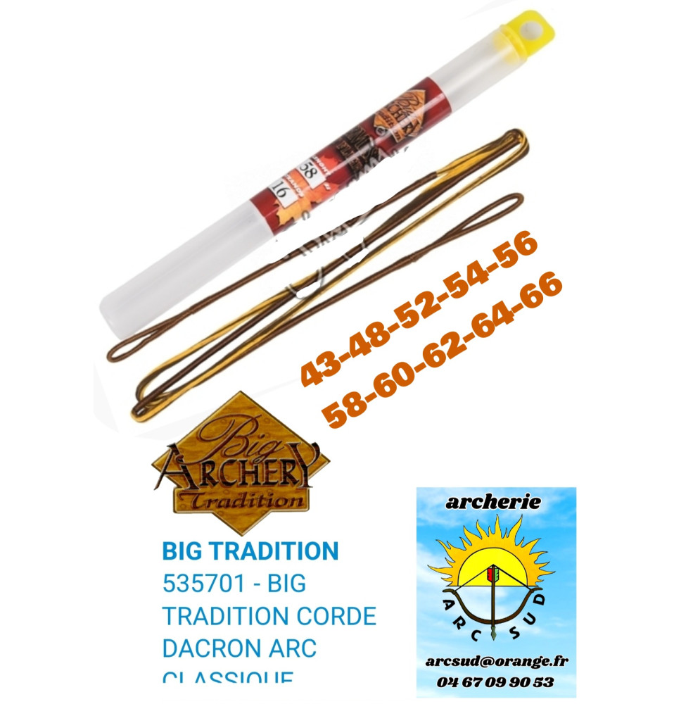 big tradition corde chasse dacron ref 535701
