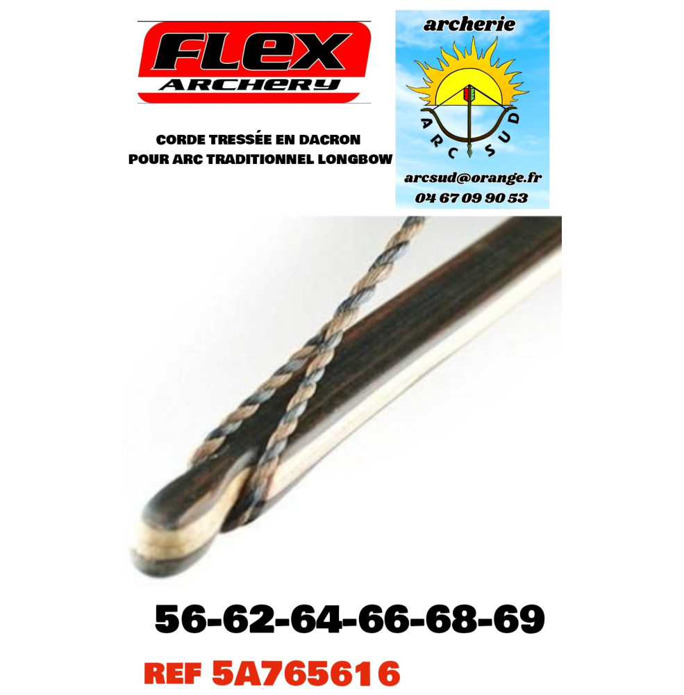 flex archery corde tresseé dacron longbow ref 5a765616