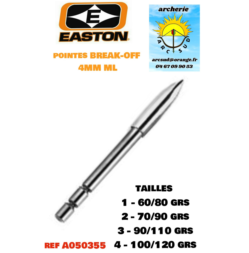 easton pointes breack off 4 mm ml (par 12) ref a050355