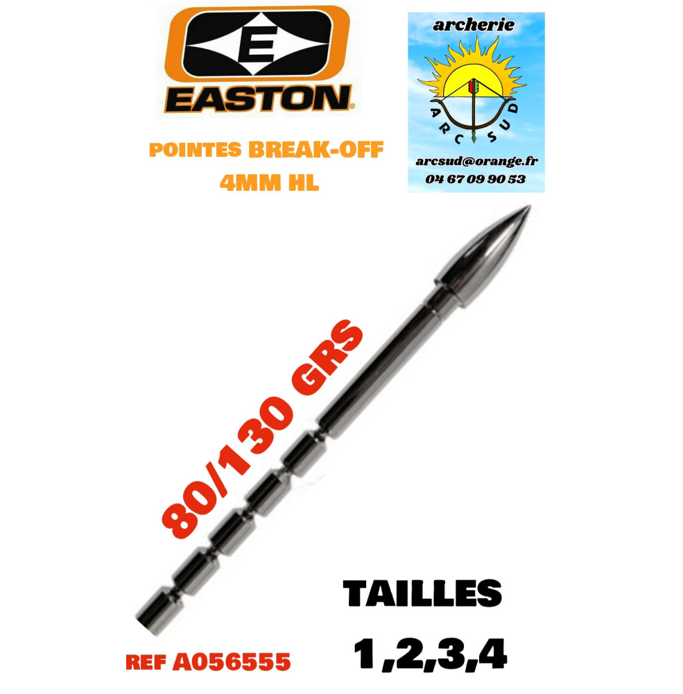 easton pointes breack off 4 mm hl (par 12) ref a056555