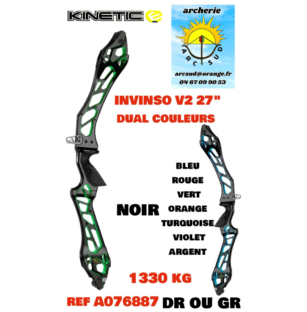 kinetic poignée invinso v2 dual couleurs 27 pouces ref a076887