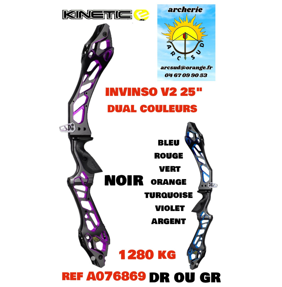 kinetic poignée invinso v2 dual couleurs 25 pouces ref a076869