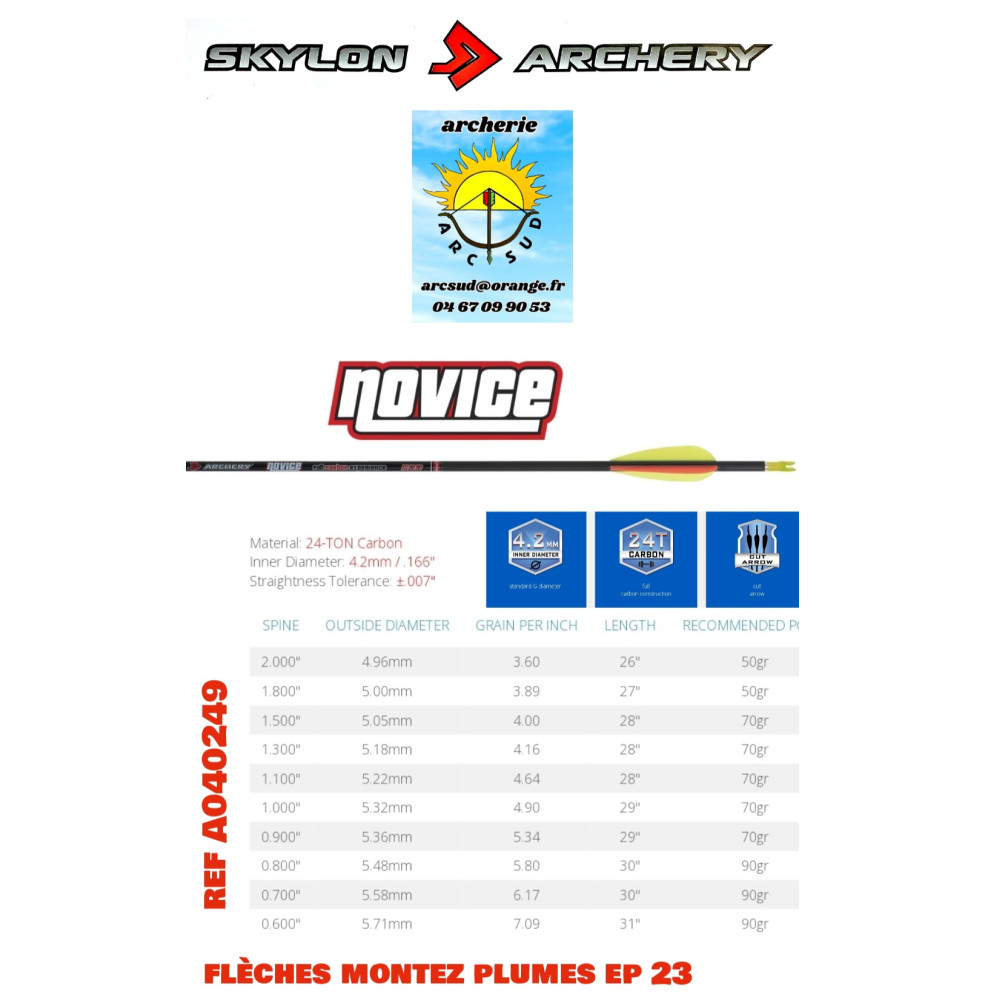 skylon fleches novice (par 24) ref A040249