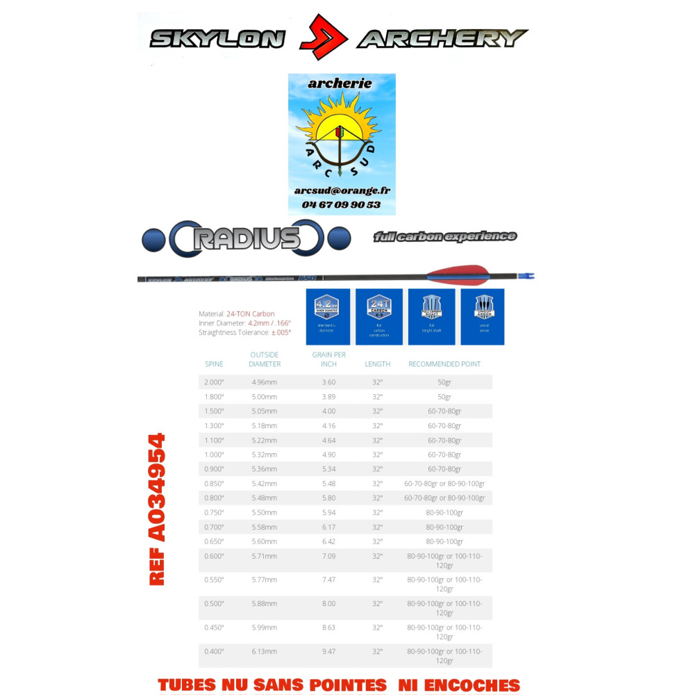 skylon tubes carbon radius (par 12) ref A034954