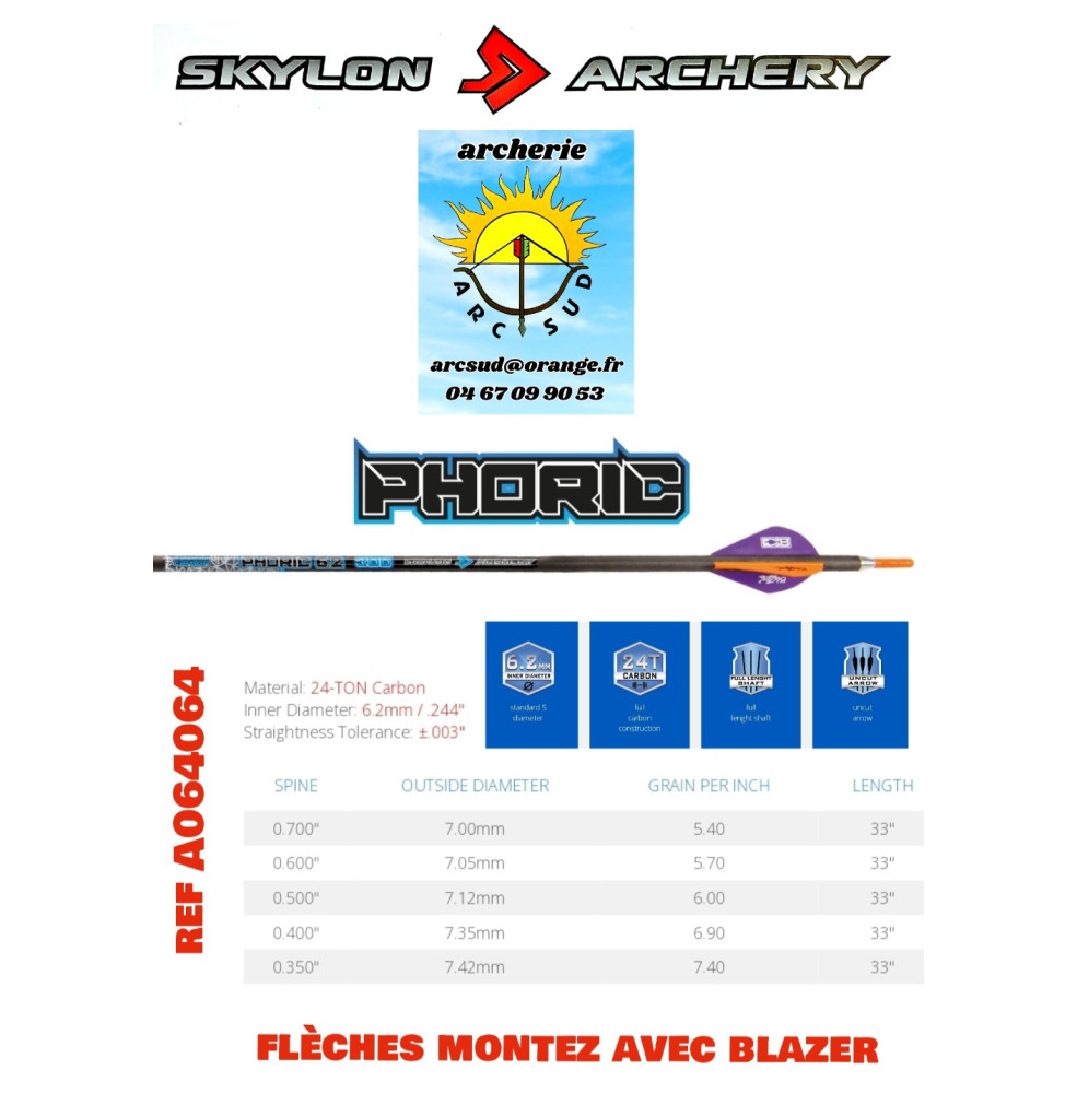 skylon fleches carbon phoric 6.2 (par 12) ref a064064