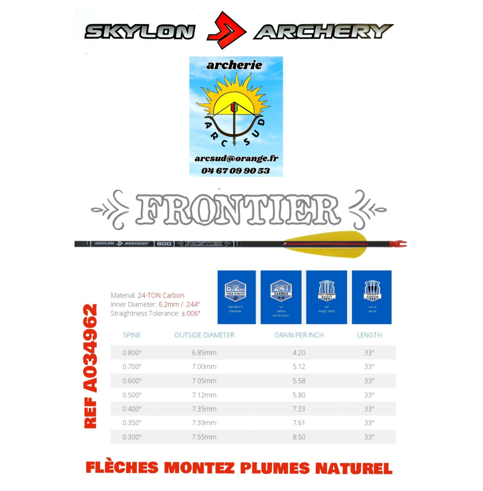 skylon fleches carbon frontier 6.2 (par 12) ref a034962