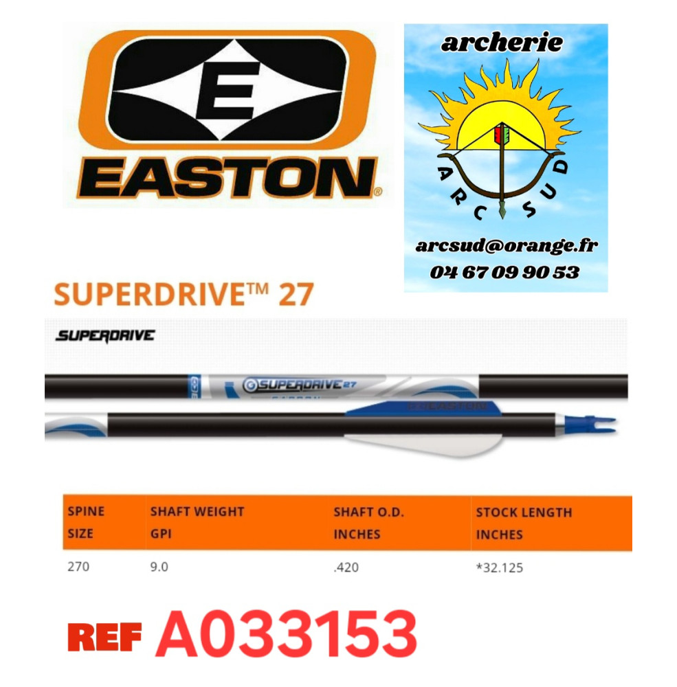 easton tubes superdrive 27 (par 12) ref A033153