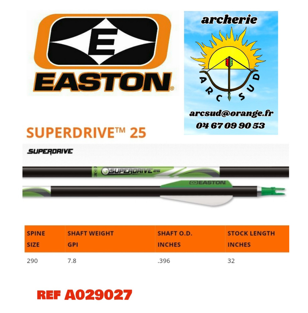easton tubes superdrive 25 (par 12) ref A029027