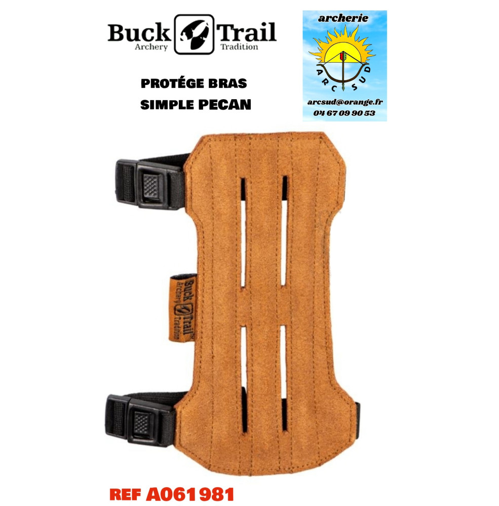 Buck trail protège bras cuir simple pecan ref a061981