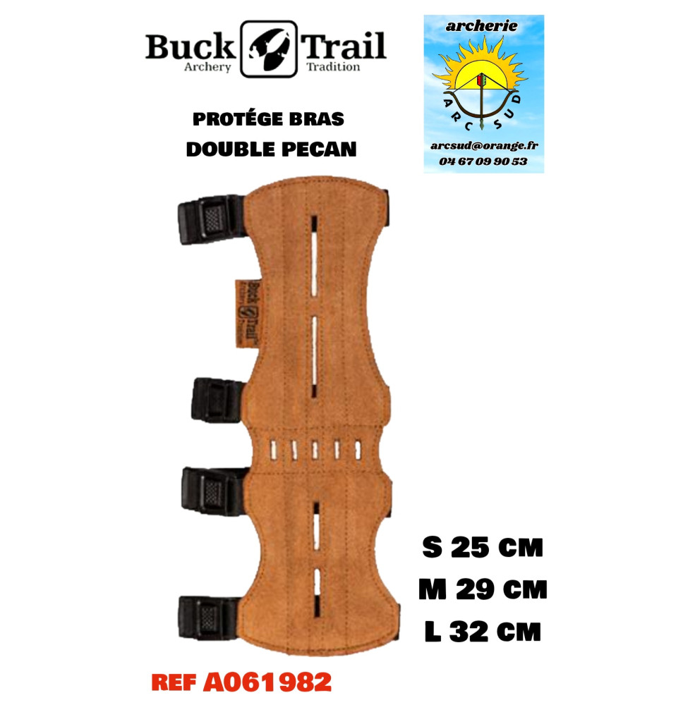Buck trail protège bras cuir double pecan ref a061982