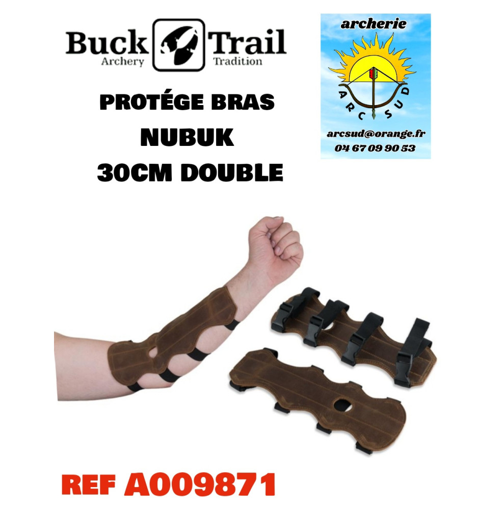 Buck trail protège bras cuir nubuk double 30 cm ref a009871