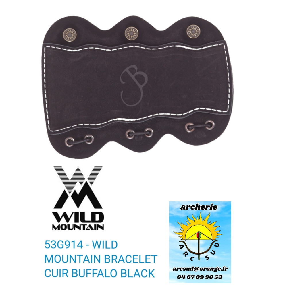 Wild mountain protège bras cuir Buffalo noir ref 53G914