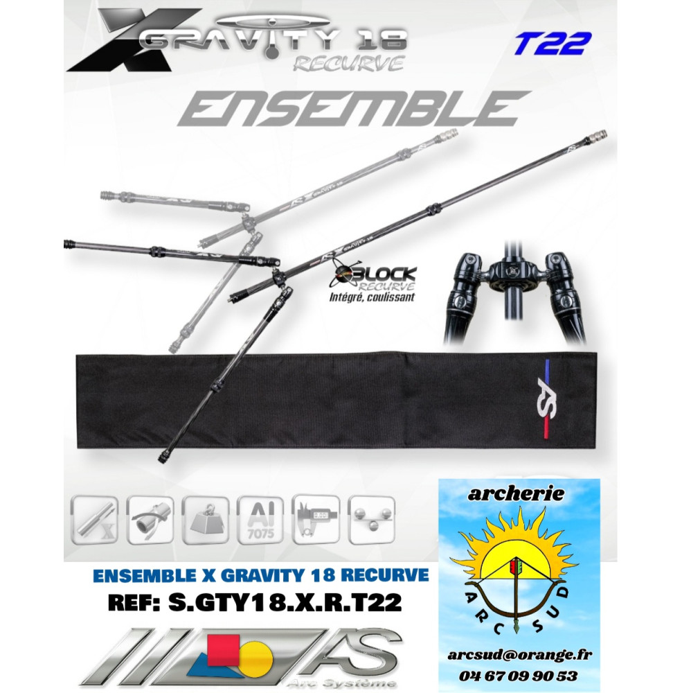 arc système ensemble x gravity 18 recurve ref s.gty18.x.r.t22