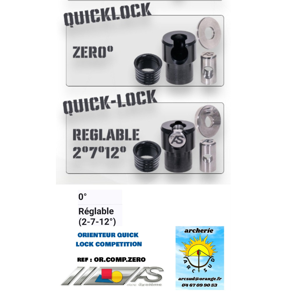 arc systeme orienteur quick lock competition ref or.comp.zero