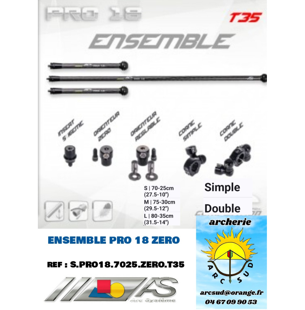 arc système ensemble pro 18 zero ref s.pro18.7025.zero.t35