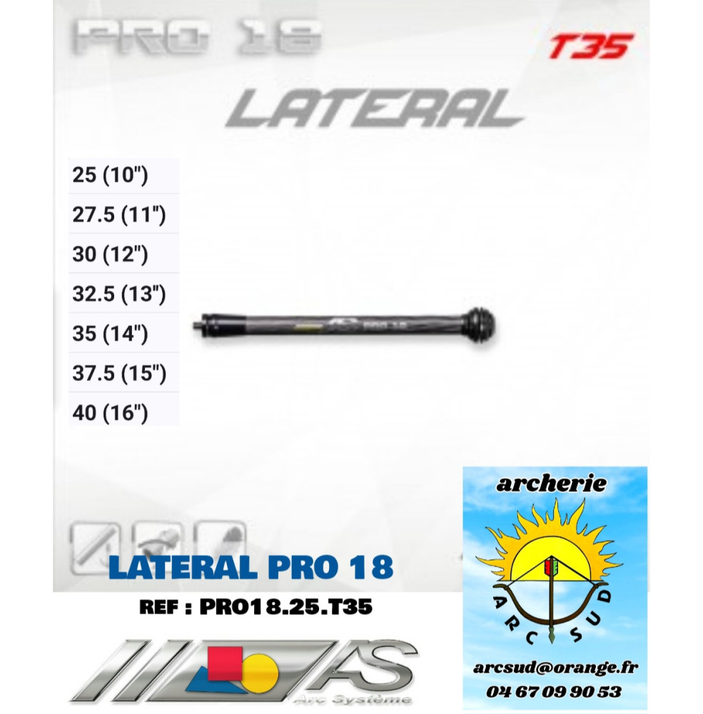 arc système lateral pro 18 ref pro18.25.t35