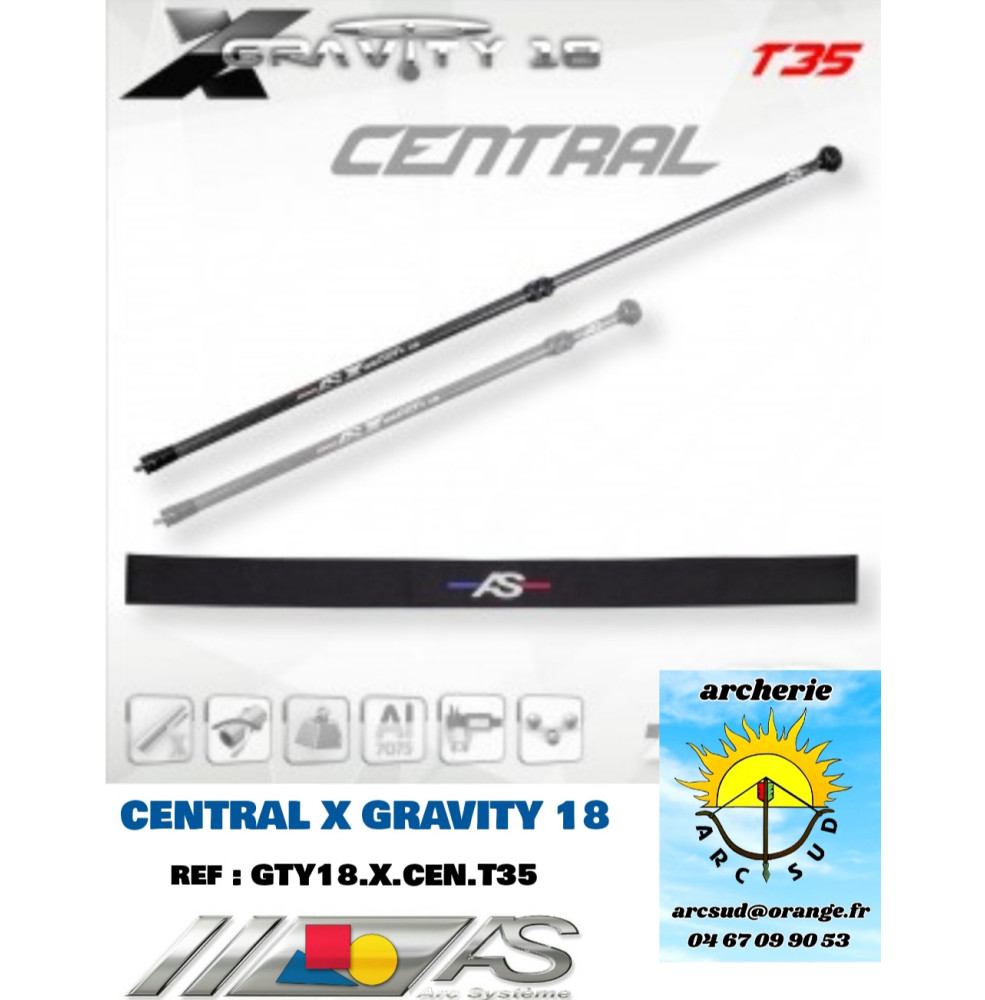 arc système central x gravity 18 ref gty18.x.cen.t35