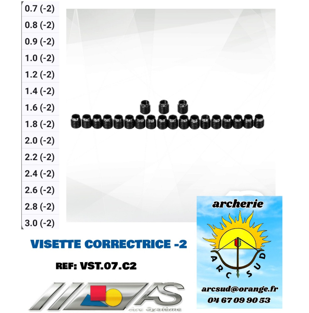 arc systeme insert de visette -2 ref vst.07.c2