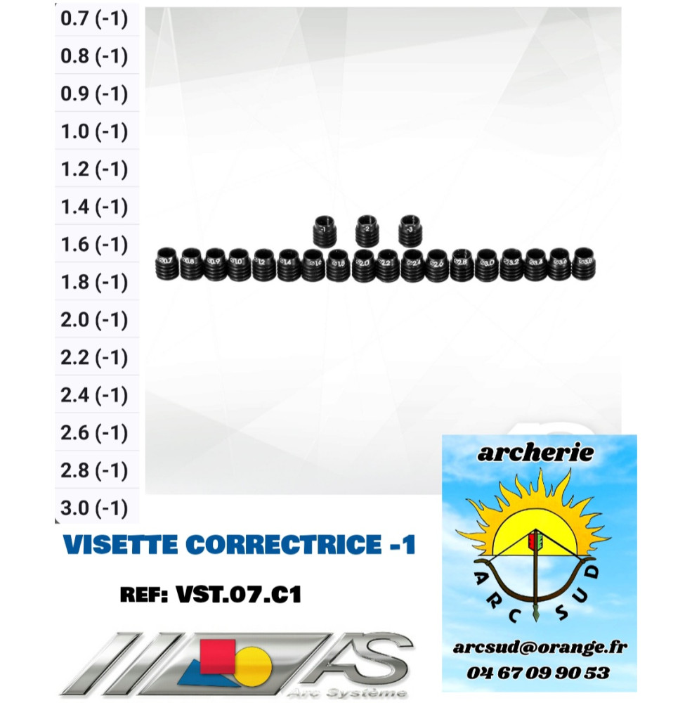 arc système insert de visette -1 ref vst.07.c1