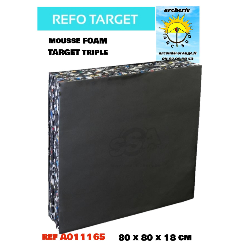 refo target mousse foam triple 80 x 80 x 18 cm ref a011165