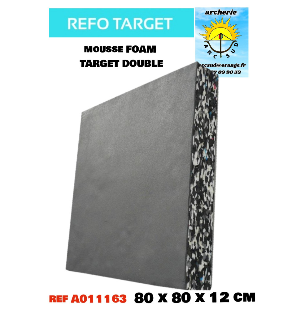 refo target mousse foam double 80 x 80 x 12 cm ref a011163