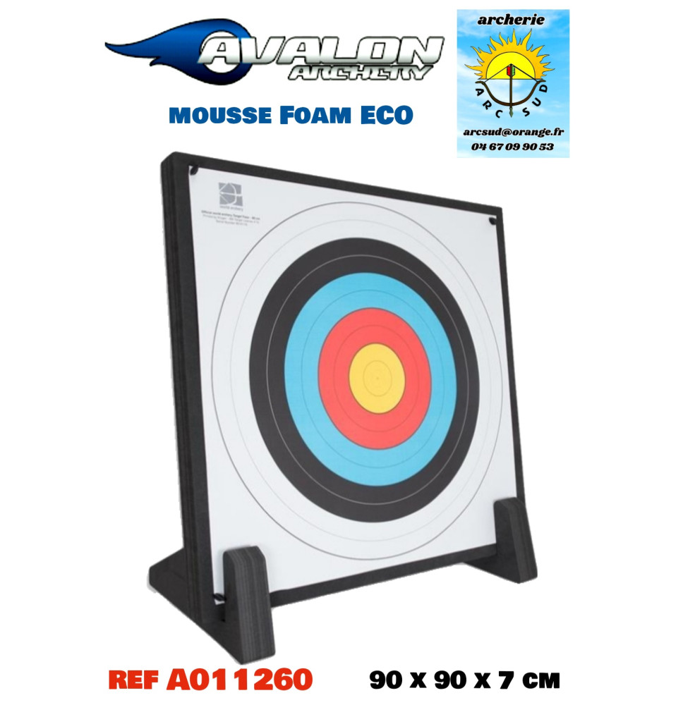 Avalon mousse 90 x 90 x 7 cm eco foam avec chevalet et blason ref a011260