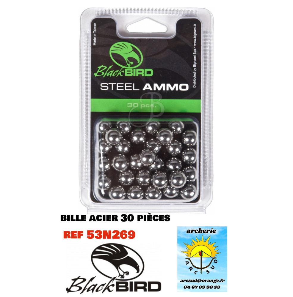 Blackbird bille en acier lance pierre 30 pieces ref 53n269