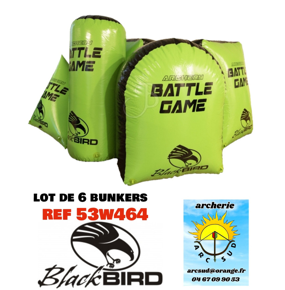 blackbird lot de 6 bunkers battle game ref 53w464