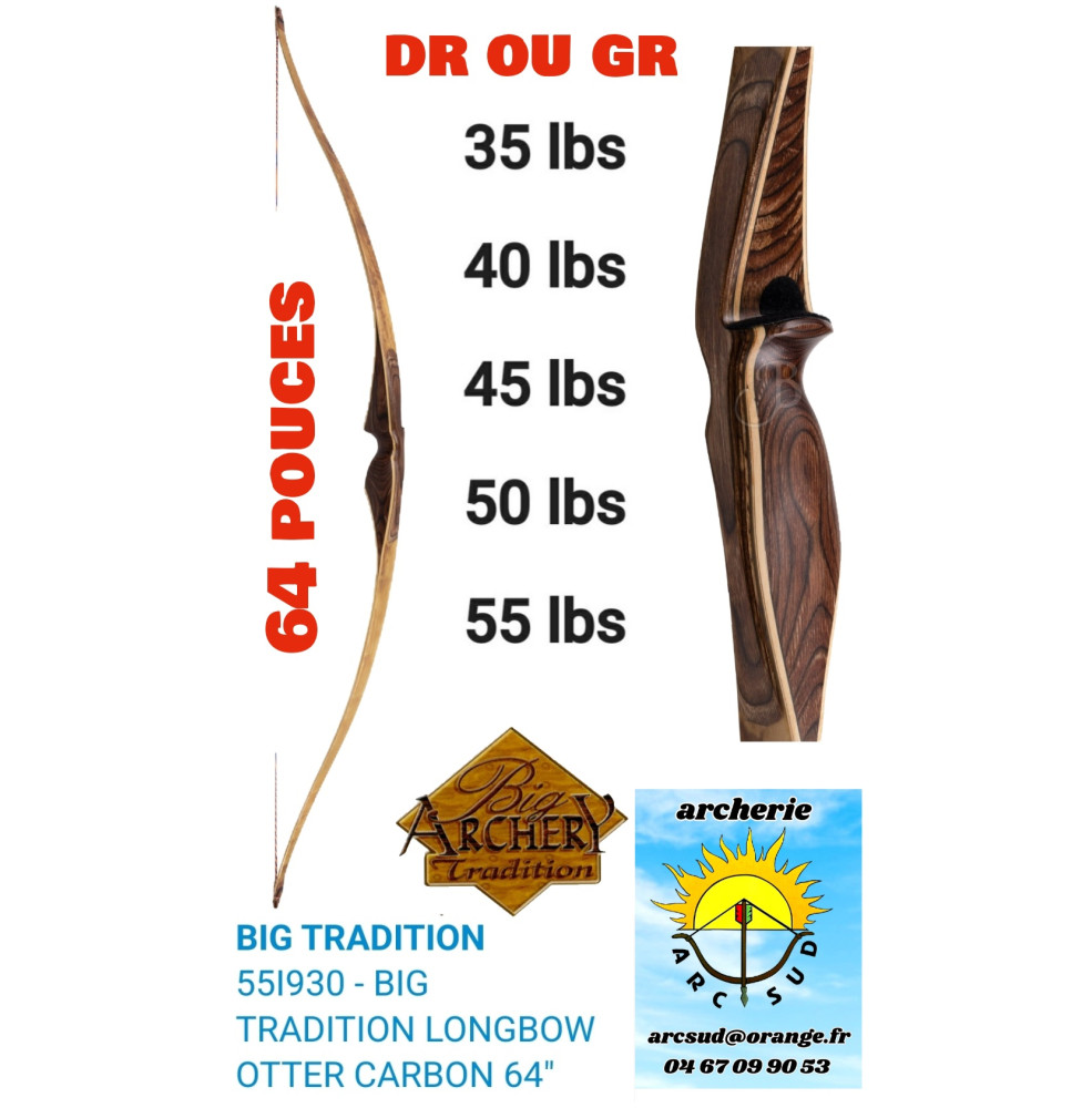 Big tradition longbow otter carbon ref 55i930