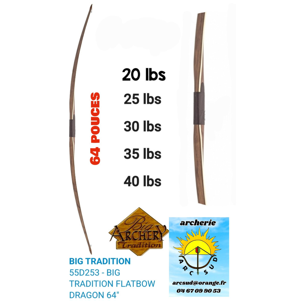 Big tradition longbow flatbow dragon ref 55d253
