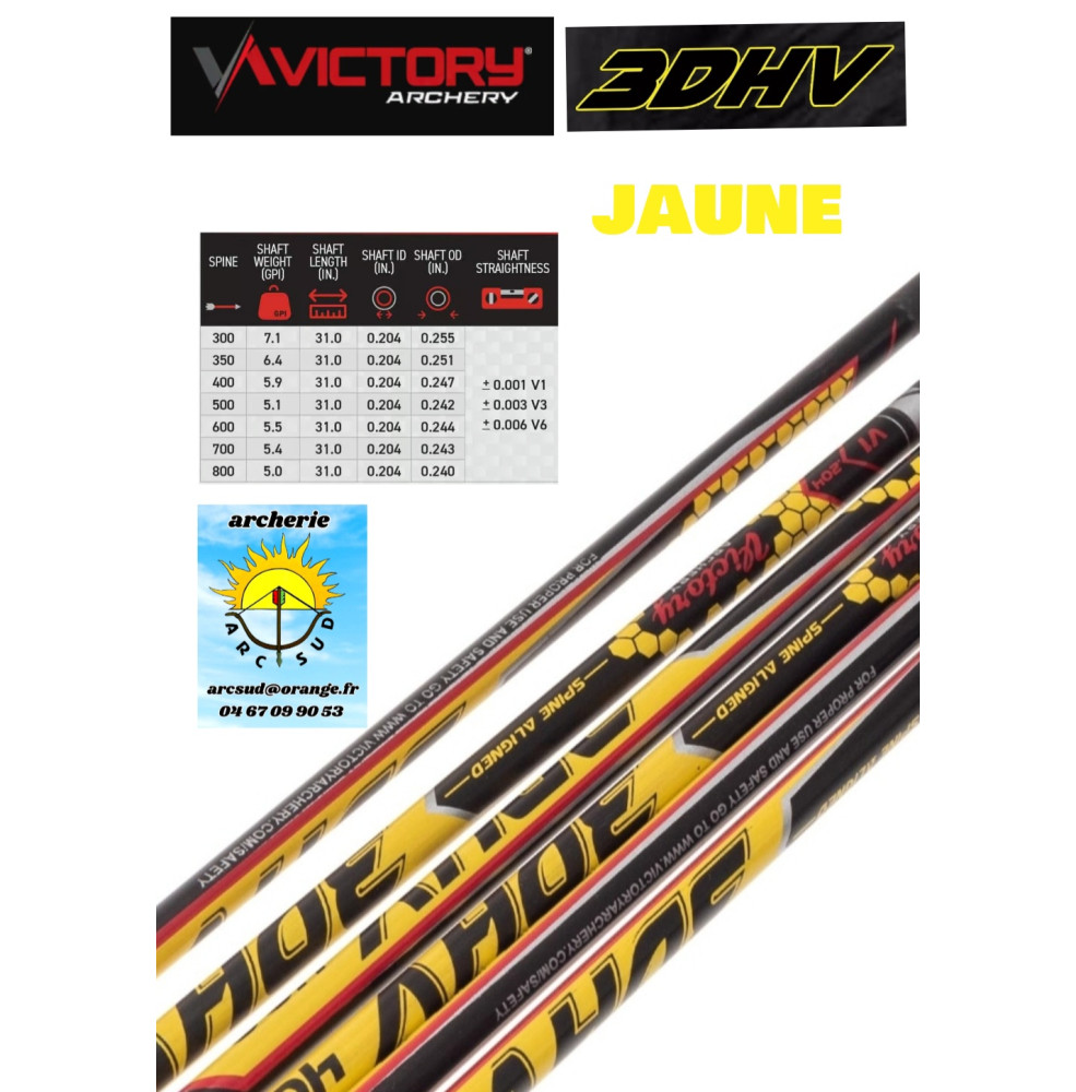 Victory tube carbon 3DHV jaune ref A081441