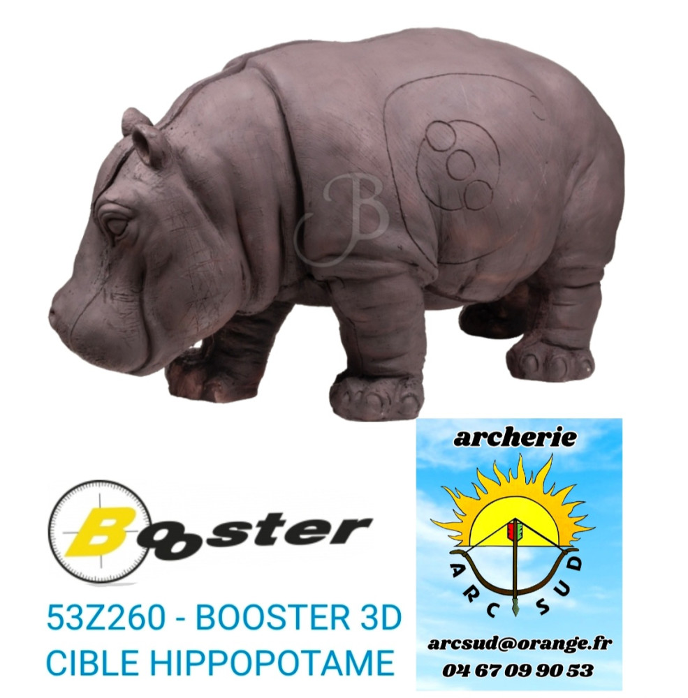 booster cible 3d hippopotame ref 53z260