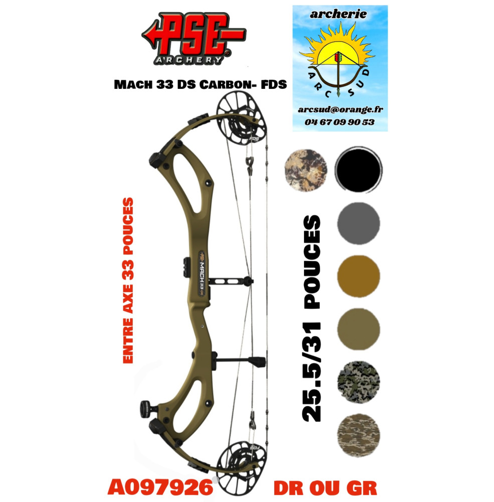 pse arc a poulie mach 33 carbon fds 2026 ( ref A097926 )