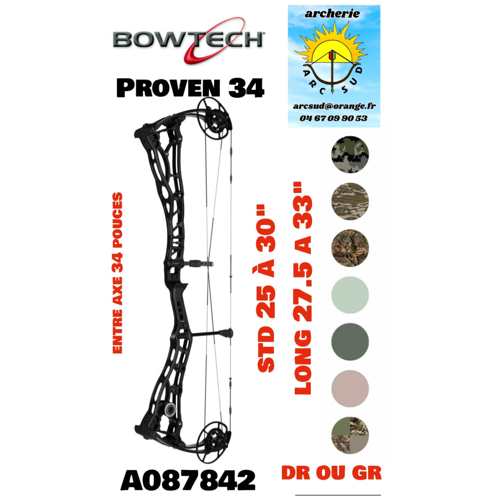 Bowtech arc à poulie proven 34 (2026) ref a087842