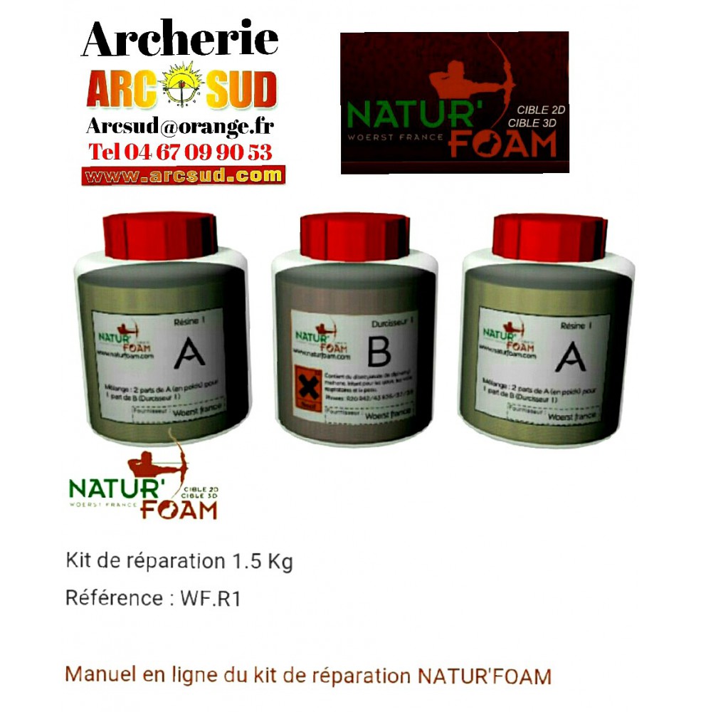 Natur foam kit réparation 1.5 kg